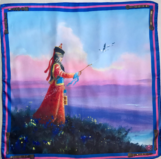 "Mongolian Silk" Special Collection - Silk Scarf ( SS105)